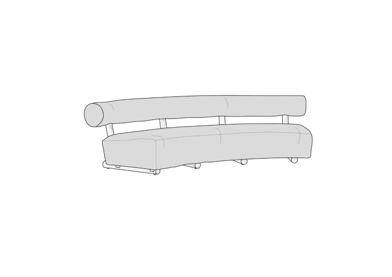 Navagio curved sofa outdoor furniture cover | The Cover Company NZ