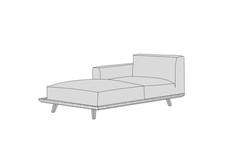 Panama left hand side chaise waterproof outdoor furniture cover | The Cover Company NZ