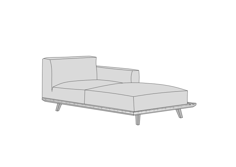 Panama right hand side chaise waterproof outdoor furniture cover 1 | The Cover Company NZ
